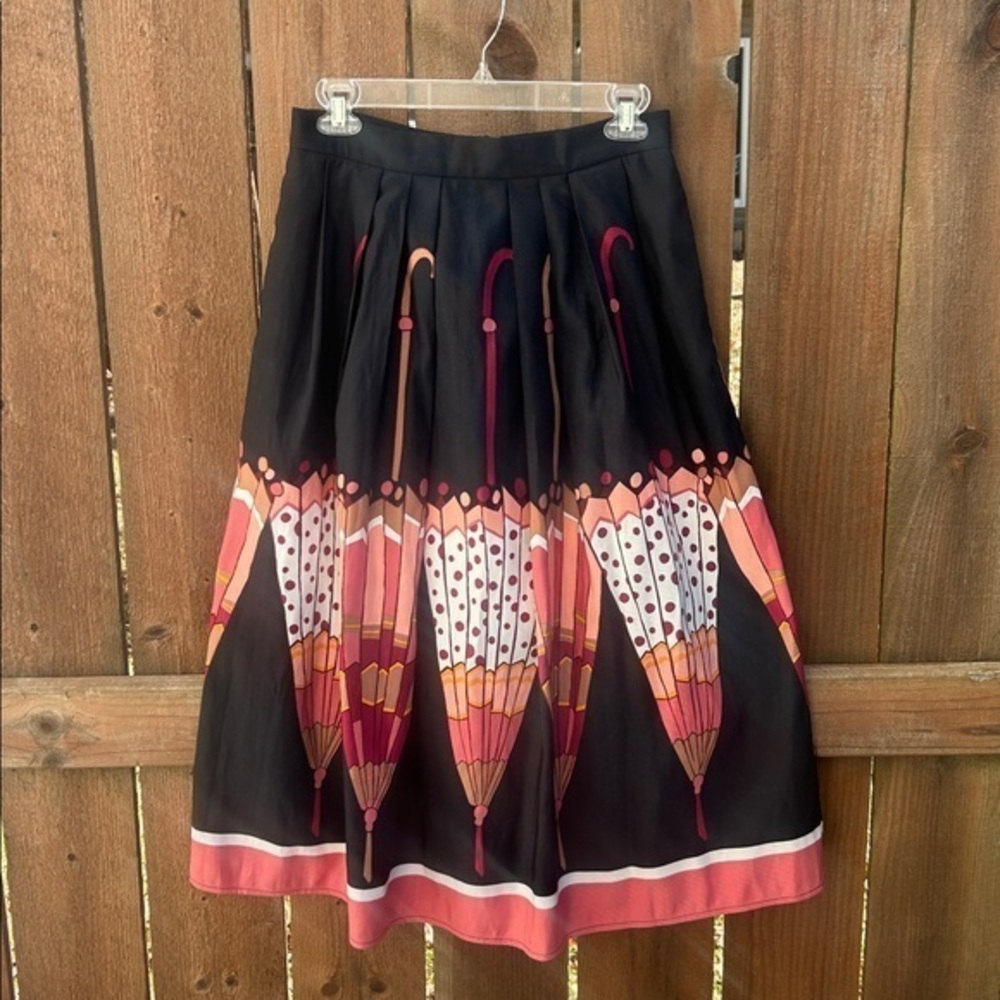 Eva Mendes Retro Pinup Umbrella Midi Skirt Sz 0 NWT